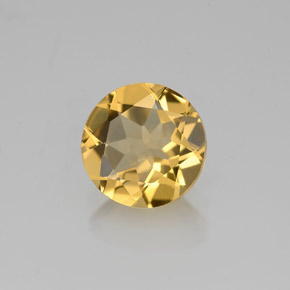 Berilo Dorado Amarillo natural de 1.09 ct, Corte Redondo, VVS-VS