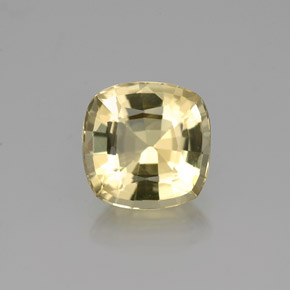 Berilo dorado amarillo natural de 1,27 ct, corte cojín, VS