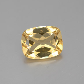 Berilo dorado amarillo natural de 1,81 ct, corte cojín, VS