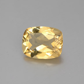 Berilo dorado amarillo natural de 1,81 ct, corte cojín, VS