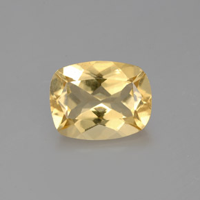 Berilo dorado amarillo natural de 1,95 ct, corte cojín, VS