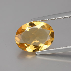 Berilo Dorado Amarillo natural de 1.84 ct, Corte Óvalo, VS