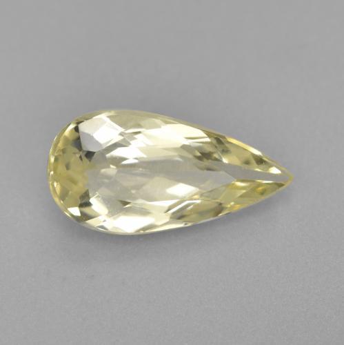 Berilo dorado amarillo natural de 1,51 ct, en forma de pera, VVS-VS