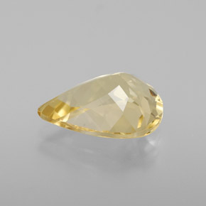 Berilo dorado amarillo natural de 3,00 ct, en forma de pera, VVS-VS