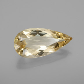 Berilo dorado amarillo natural de 3,15 ct, en forma de pera, VVS-VS