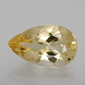 Berilo dorado amarillo natural de 2,98 ct, en forma de pera, VVS