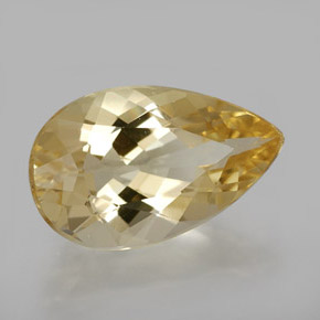 Berilo dorado amarillo natural de 2,98 ct, en forma de pera, VVS