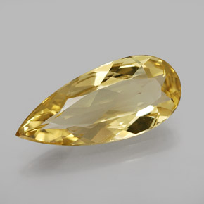Berilo Dorado Amarillo natural de 2.39 ct, En forma de pera, VVS-VS