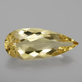 Berilo dorado amarillo natural de 2,92 ct, en forma de pera, VVS