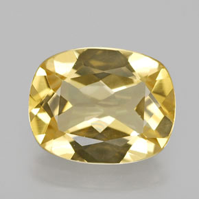 Berilo dorado amarillo natural de 2,12 ct, corte cojín, VVS-VS