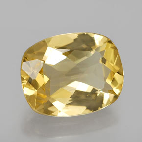 Berilo dorado amarillo natural de 2,12 ct, corte cojín, VVS-VS