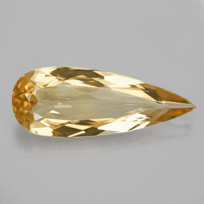 Berilo dorado amarillo natural de 5,06 ct, en forma de pera, VS