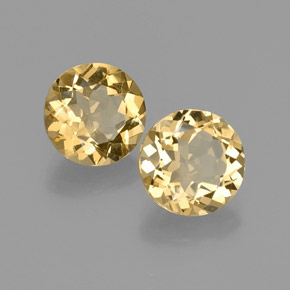 Gemas de berilo dorado amarillo natural de  ct, corte redondo, VVS-VS