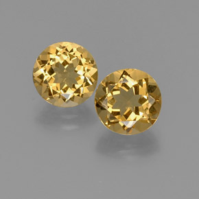 Gemas de berilo dorado amarillo natural de  ct, corte redondo, VS