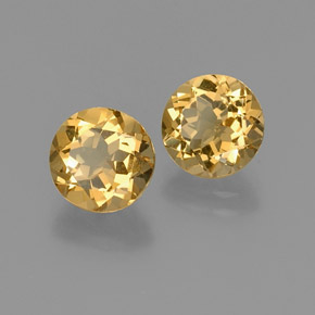 Gemas de berilo dorado amarillo natural de  ct, corte redondo, VS