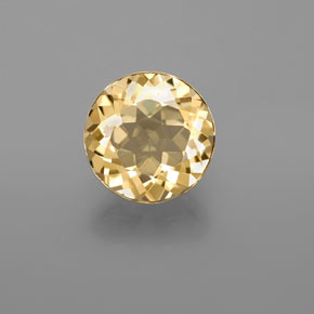 Berilo dorado amarillo natural de 2,34 ct, corte redondo, VVS-VS