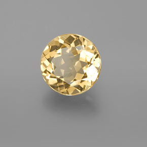 Berilo dorado amarillo natural de 2,34 ct, corte redondo, VVS-VS