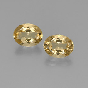 Gemas de berilo dorado amarillo natural de 4,35 ct, corte óvalo, VVS-VS