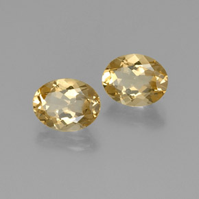 Gemas de berilo dorado amarillo natural de 4,35 ct, corte óvalo, VVS-VS
