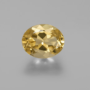 Berilo dorado amarillo natural de 2,29 ct, corte óvalo, VVS
