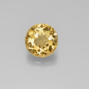 Berilo Dorado Amarillo natural de 2.88 ct, Corte Redondo, VVS-VS