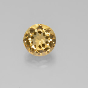Berilo dorado amarillo natural de 2,85 ct, corte redondo, VVS