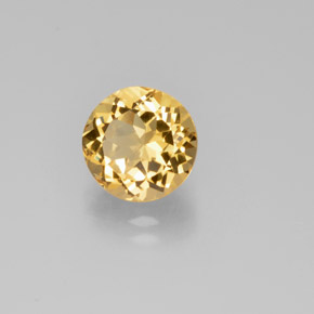Berilo dorado amarillo natural de 2,85 ct, corte redondo, VVS