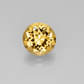 Berilo Dorado Amarillo natural de 2.85 ct, Corte Redondo, VVS