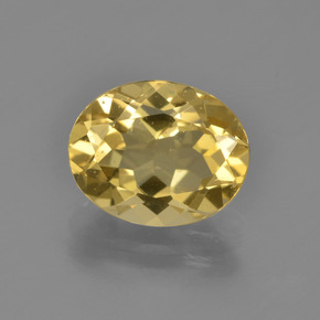 Berilo dorado amarillo natural de 2,58 ct, corte óvalo, VS
