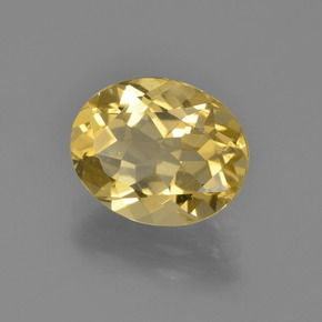 Berilo dorado amarillo natural de 2,58 ct, corte óvalo, VS