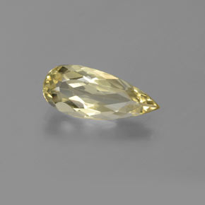 Berilo dorado amarillo natural de 1,58 ct, en forma de pera, VVS