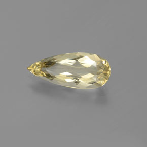 Berilo dorado amarillo natural de 1,58 ct, en forma de pera, VVS