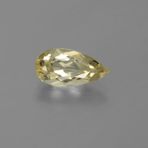 Berilo dorado amarillo natural de 1,70 ct, en forma de pera, VVS