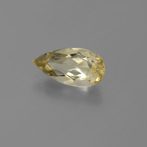 Berilo dorado amarillo natural de 1,70 ct, en forma de pera, VVS