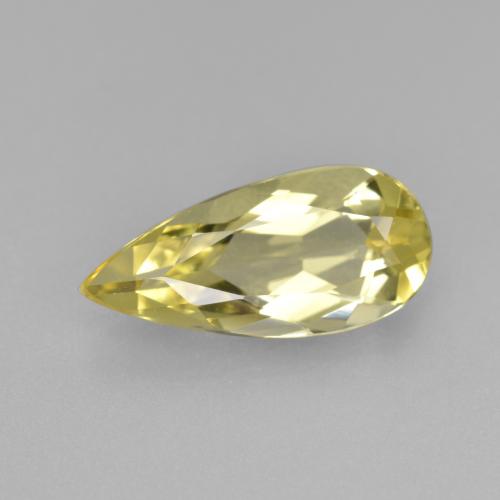 Berilo Dorado Amarillo claro medio natural de 1.86 ct, En forma de pera, VVS