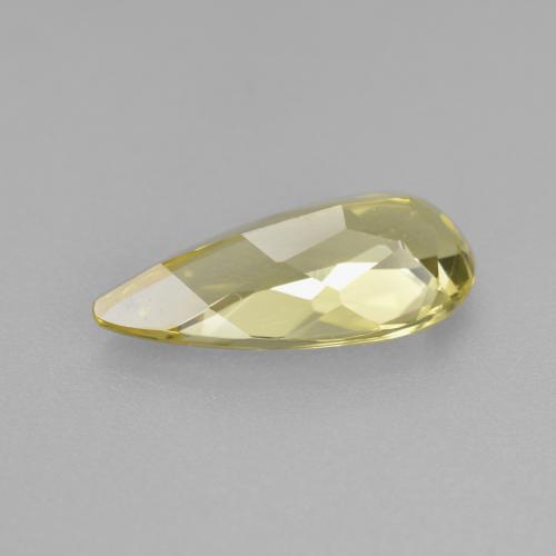 Berilo Dorado Amarillo claro medio natural de 1.86 ct, En forma de pera, VVS