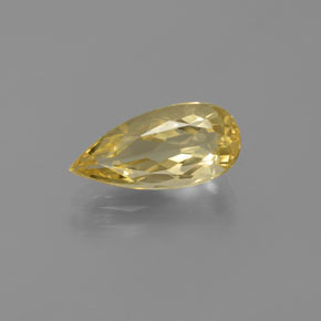 Berilo dorado amarillo natural de 2,12 ct, en forma de pera, VVS