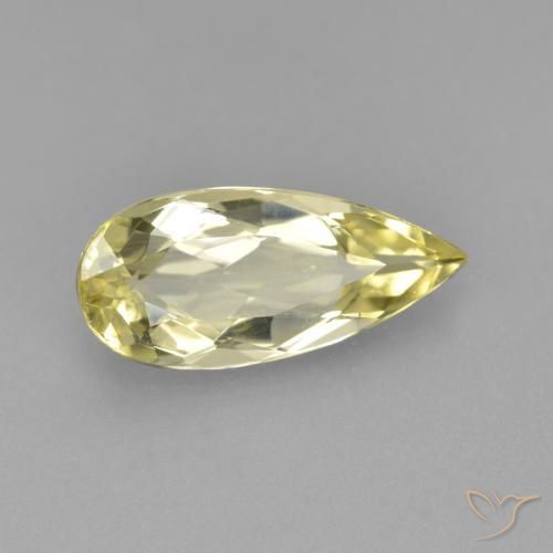Berilo dorado Amarillo claro natural de 2.04 ct, En forma de pera, VVS