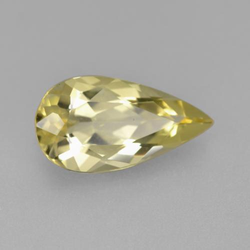 Berilo dorado amarillo natural de 1,94 ct, en forma de pera, VVS