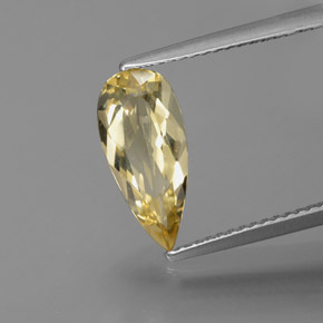 Berilo Dorado Amarillo natural de 1.69 ct, En forma de pera, VVS
