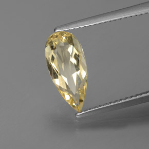 Berilo Dorado Amarillo natural de 1.51 ct, En forma de pera, VVS