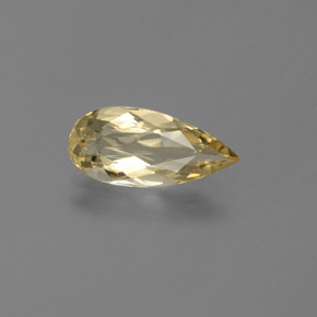 Berilo Dorado Amarillo natural de 1.51 ct, En forma de pera, VVS
