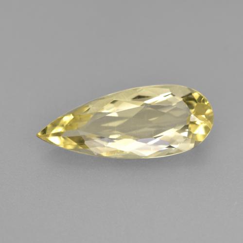 Berilo Dorado Amarillo claro natural de 1.82 ct, En forma de pera, VS