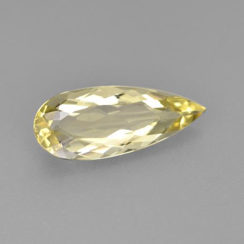 Berilo Dorado Amarillo claro natural de 1.82 ct, En forma de pera, VS