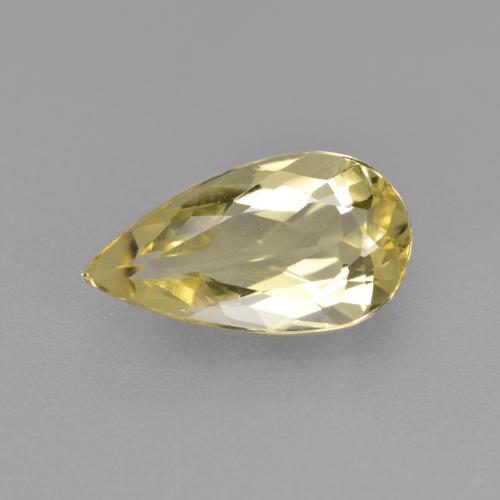 Berilo Dorado Amarillo dijón natural de 1.32 ct, En forma de pera, VVS