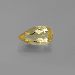 Berilo dorado amarillo natural de 1,52 ct, en forma de pera, VVS