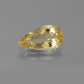 Berilo dorado amarillo natural de 2,13 ct, en forma de pera, VVS