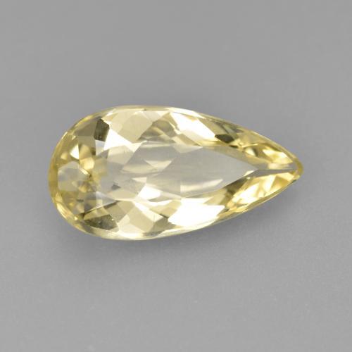Berilo dorado amarillo natural de 2,07 ct, en forma de pera, VVS