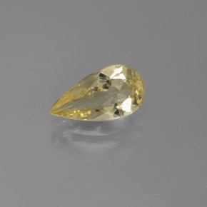 Berilo dorado amarillo natural de 1,65 ct, en forma de pera, VS