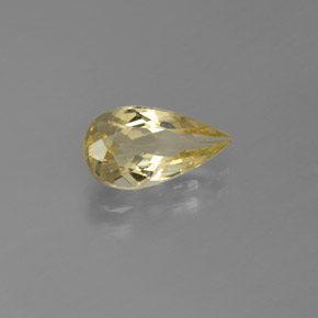 Berilo dorado amarillo natural de 1,65 ct, en forma de pera, VS